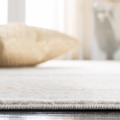 Isabella Cream and Beige Floral Bordered 8' x 10' Area Rug
