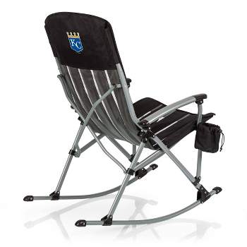 MLB Kansas City Royals Outdoor Rocking Camp Chair - Black