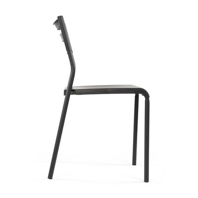 Humble Crew Black Metal Armless Desk Chair