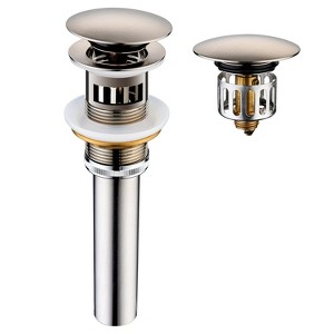 BRIGHT SHOWERS Bathroom Sink Drain with Overflow Pop-Up Drain Stopper for Vessel Sink Lavatory - 1 of 4