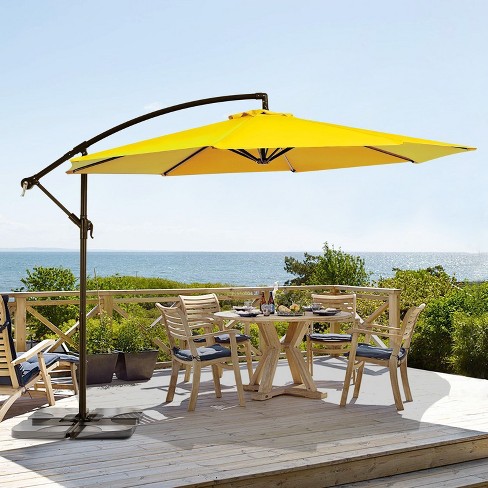 Hyleory Hawkinsville 10ft. Cantilever Umbrella/ Fabric Color: Yellow ...
