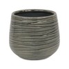 Cheung's Fairloam Round Curved Wave Lined Pattern Ceramic Pot- X-Large - Gray - 2 of 4