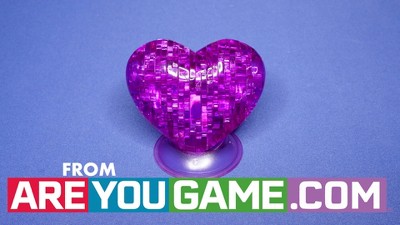 Purple Heart 3D Crystal Puzzle with 46 Pieces