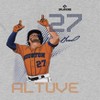 MLBPA Men's Altuve Pw Licensed Mlb Jose Altuve Houston Astros Mlb Baseball Astros Houston 27 Short Sleeve Graphic Cotton T-Shirt - Sport Grey 3X - 2 of 4