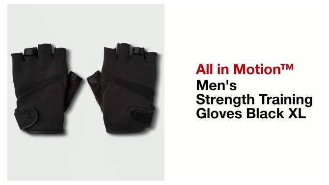 Men's Strength Training Gloves Black - All in Motion™, 2 of 8, play video