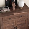 Farmhouse Storage Cabinet Adjustable, with 3-Tier Shelves Style, - 4 of 4