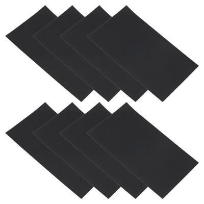 Unique Bargains Nylon Self-Adhesive Down Jacket Repair Patch for Camping Clothes 8 Pcs 6" x 10" Black
