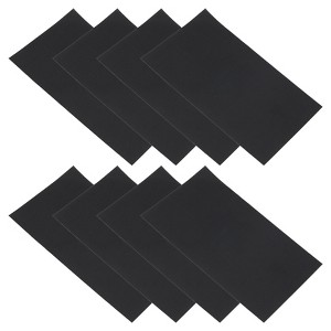Unique Bargains Nylon Self-Adhesive Down Jacket Repair Patch for Camping Clothes 8 Pcs 6" x 10" Black - 1 of 4