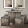 SKONYON 5 Piece Dining Table Set for One Dining Table and 4 Storage Ottomans - image 4 of 4