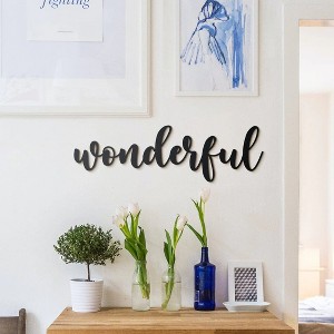 Wonderful Metal Wall Art - Inspirational Quote Home Office Decor - 1 of 4