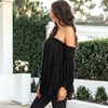 Anna-Kaci Women's Semi Sheer Boho Off The Shoulder Layering Top - 4 of 4