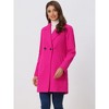 INSPIRE CHIC Women's Notched Lapel Double Breasted Raglan Sleeve Winter Coat - 3 of 4