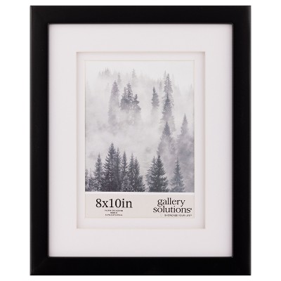 Classic 8x10 Black Wood Floating Frame with Glass