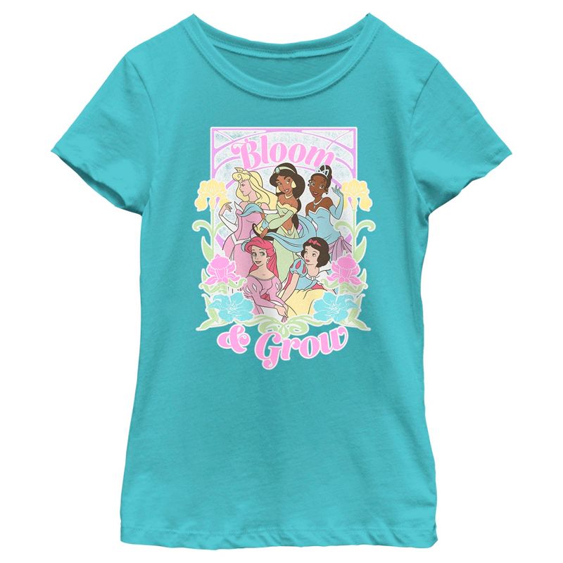 Girl's Disney Bloom and Grow Pastels T-Shirt, 1 of 5