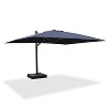 PURPLE LEAF Rectangle Patio Umbrella with Base Large Cantilever Outdoor Offset Umbrella with 360-degree Rotation for Garden Deck Backyard Pool - 3 of 4
