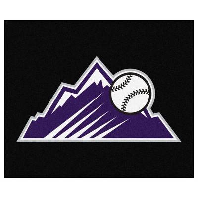 MLB Colorado Rockies 5'x6' Mountains Logo Rug