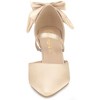 Allegra K Women's Satin Upper Pointed Toe Bow Decor Stiletto Heels Pumps - 2 of 4