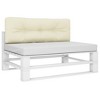 vidaXL Pallet Cushion Cream 100% Polyester 47.2 in x 15.7 in x 4.7 in - 3 of 4