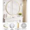 Bathroom mirror - rounded rectangular tempered glass wall mirror, suitable for vanity above sink, can be placed horizontally or vertically - 2 of 4