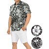 LA LEELA Mens Hawaiian Shirts Short Sleeve Button Down Shirt Men's Vacation Shirts Summer Beach Casual Aloha Shirts for Men Funny - 2 of 4