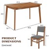 47.3" Mid-Century 5-Piece Rectangular Dining Set with Upholstered Chairs for Kitchen or Apartment-Cuddlewood - 4 of 4
