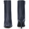 BLISSFUL STEP Women's Stiletto High Heel Square Toe Side Zip Ankle Boots - 2 of 4