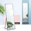 PAGED Rectangle Full Length Mirror,Leaning Floor Full Body Mirror with Metal Frame,Wall Mounted Mirror Suitable for Cloakroom - 4 of 4