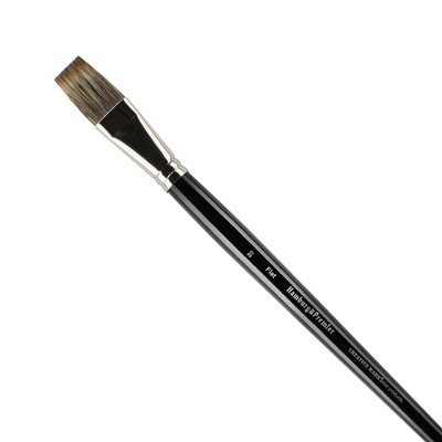 Creative Mark Hamburg Premiere Professional Oil Painting Brushes - Flat Oil Paint Brush - Handmade in Germany, Natural & Synthetic Hair Blend, Long