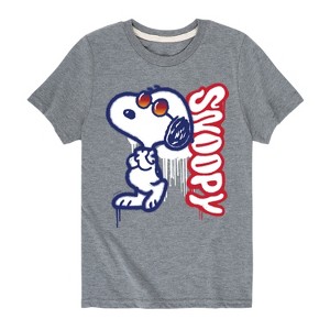 Boys' - Peanuts - Graffiti Snoopy Short Sleeve Graphic T-Shirt - 1 of 4