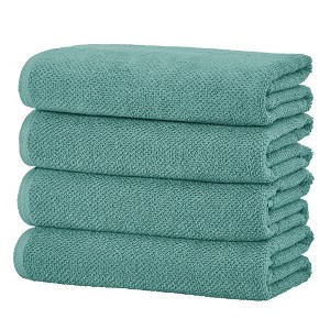Cotton Quick Dry Textured Bath Towel - Great Bay Home - 1 of 4