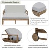 1-Piece Farmhouse-styled Wooden Outdoor Sunbed for Ultimate Relaxation Outdoor Daybed Seating 2 People for Poolside, Garden and Backyard - 4 of 4