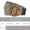 INSPIRE CHIC Women's Woven Stretch Straw Rattan Wooden Buckle Elastic Wide Waistband Waist Belts 1 Pc - 4 of 4