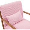 APRILSOUL 32.25"Scandinavian Solid Wood Lounge Chair Ribbed Corduroy Armchair with Lumbar Support - 4 of 4