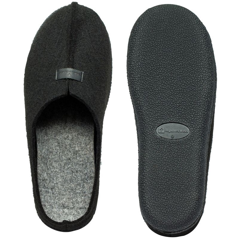 Alpine Swiss Bruce Mens Felt Faux Wool Clog Slippers Comfortable Slip On House Shoes, 4 of 7