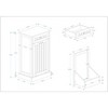 Angel Sar White Tilt-Out Trash Cabinet with Drawer, 10-Gallon Kitchen Waste Bin Holder with Storage Compartment for Recycling, Laundry, or Pet Food - 3 of 4