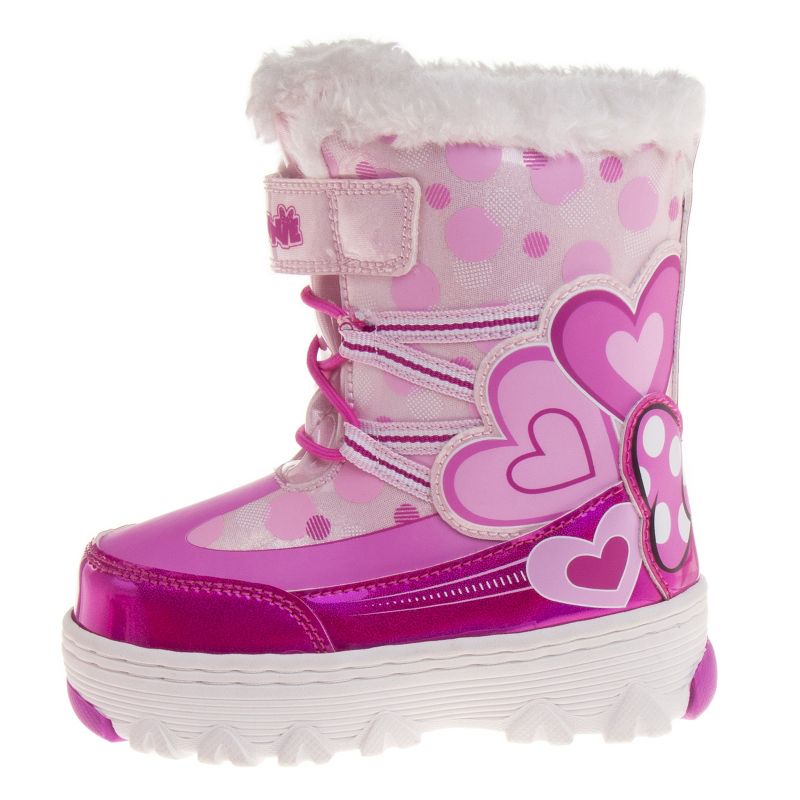 Minnie Mouse Fur Lined Insulated Waterproof Winter Snow Boots - girl boots size 6-12 (Toddler/Little Kid), 4 of 10