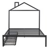 Full-Size Bed with House Headboard: Metal Frame, Built-In Drawers - 4 of 4