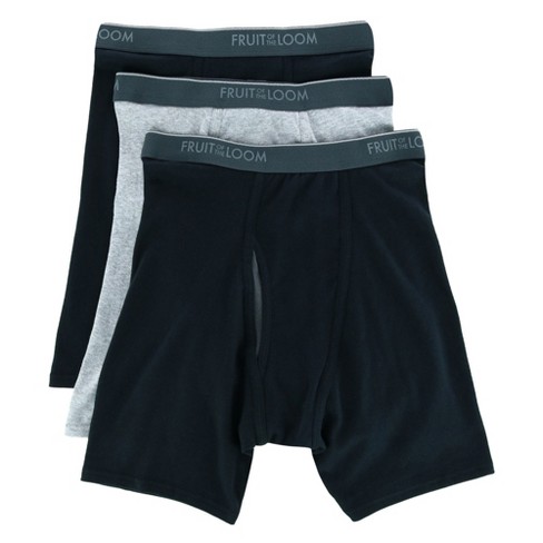 Fruit of the Loom Men's Coolzone Boxer Brief Underwear (3 Pack), Large,  Black Grey