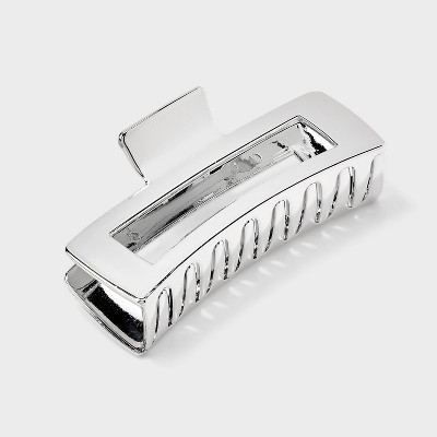 Jumbo Plastic Hair Claw Clip - Universal Thread™ Silver: Fashion Styling Accessory