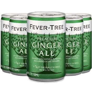Fever Tree Premium Ginger Ale - Premium Quality Mixer and Soda - Refreshing Beverage for Cocktails & Mocktails 150ml Bottle - Pack of 5
