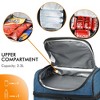 Tirrinia Large Lunch Tote Bag for Men Women Insulated Dual Compartment Leakproof Lunch Box Reusable Thermal Lunch Cooler Tote with Front Pocket - 3 of 4
