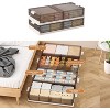 Acekool Under Bed Storage Containers with Wheels, Stackable Storage Bins with Lids, Pull-Out Organizer for Bedroom, Dorm, Closet, 2 Pack - 3 of 4