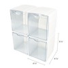 Deflecto Tilt Bin Interlocking 4-Bin Organizer, White/Clear, 4.63" x 4.88" x 5.5" - 4 of 4