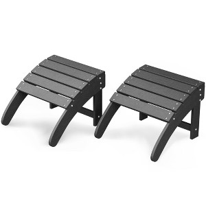 Ottoman for Adirondack Chair, HDPE Adirondack Ottoman Footrest, Weather Resistance Outdoor Footstool for Outside Porch Pool Lawn Backyard - 1 of 4