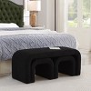 Modern U-Shaped Ottoman Bench Set with Foam Padded Seats for Extra Seating and Footrest Use in Living Room -3irtyhousy - 2 of 4