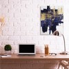 Stupell Industries Mellow Blue Gold Brush Stroke Abstract Canvas Art - 3 of 4
