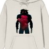 X-Men Kissing Silhouette Long Sleeve Adult Sand Hooded Sweatshirt - 2 of 2