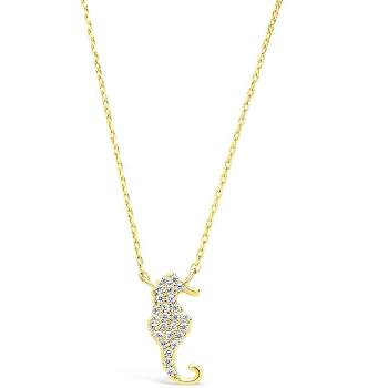SHINE by Sterling Forever CZ Seahorse Pendant Necklace
