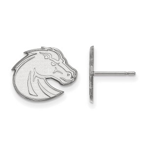 Black Bow Jewelry 10k White Gold Boise State Broncos NCAA Post Earrings - 1 of 3