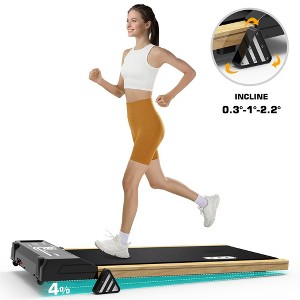 REDLIRO Wood Walking Pad with Incline Under Desk Treadmill for Home Use with Remote 265LBS 2.25HP - 1 of 4